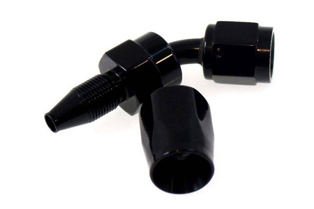 Swivel fitting 45deg AN16 Black