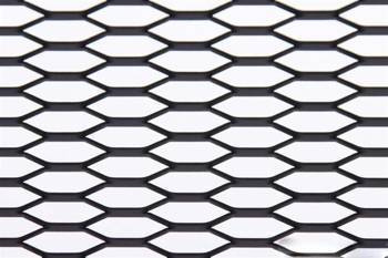 ALU mesh grill Honey Comb Black 120x20cm 21x6mm