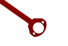 Rear upper strut bar Honda Civic VII EP2 EP3 Red