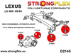 Rear crossmember bush kit SPORT