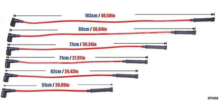 Przewody zapłonowe PowerTEC BMW 535I M5 635CSI 732I 735I 745I 84-95 Niebieskie