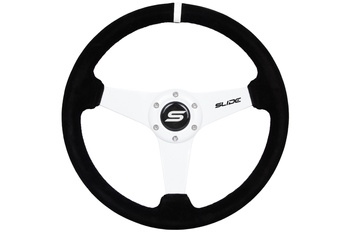 Steering wheel SLIDE 350mm offset:20mm Suede White