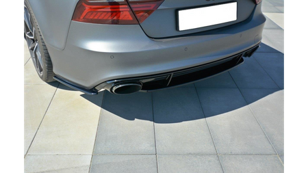 Splitter Audi RS7 Facelift Tył Boczne v.1 Gloss Black