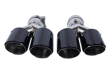 Exhaust 89mmx2 Inlet 76mm Carbon Gloss Set