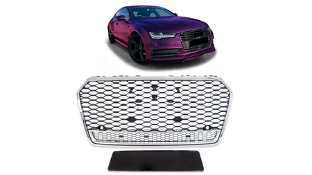 Grill Audi A7 C7 Facelift Chrome & Gloss Black