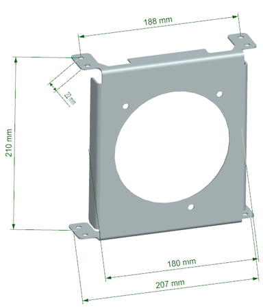 Cooling Plate TurboWorks for 25 rows Slim Oil Cooler and 5 inch fan