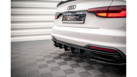 Diffuser Audi A4 B9 Facelift Rear Valance Gloss Black