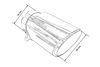 Exhaust Tip 89mm enter 76mm Polished