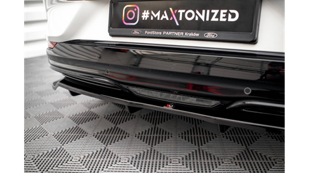 Splitter Ford Mustang Mach-E I Rear Central with Diffuser Gloss Black