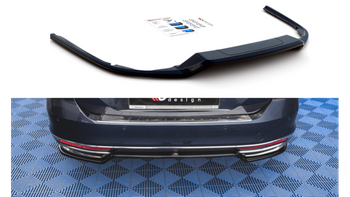 Splitter Volkswagen Passat B8 Rear Central Gloss Black