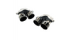 Diffuser Mercedes-Benz C C205 A205 Cabrio Rear with Pipes black