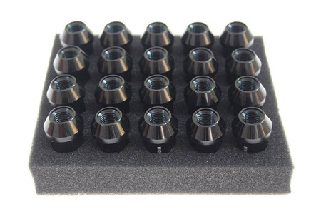 Wheel lug nuts JBR 50mm M12 x1,5 Black