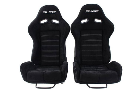 Racing seat SLIDE X3 suede Black L