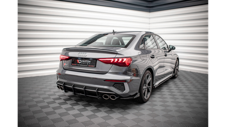 Splitter Audi S3 8Y Tył Boczne Street Pro Black + Gloss Flaps