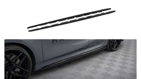 Side Skirts Diffusers V.2 for BMW 1 F40 M-Pack/ M135i Gloss Black