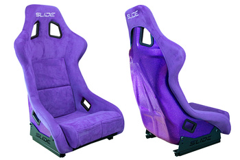 Racing seat SLIDE KS2 Premium Purple Suede Purple Glitter
