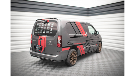 Splitter Peugeot Partner Long III Tył Środkowy z Dyfuzorem Gloss Black