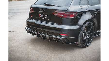 Dokładka Audi RS3 8V Facelift Sportback Zderzak Tył v.2 Gloss Black