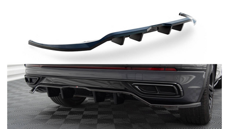 Splitter Volkswagen Tiguan II Facelift R Rear Central with Diffuser