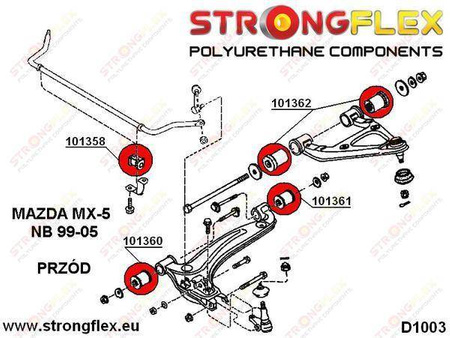 Front anti roll bar bush