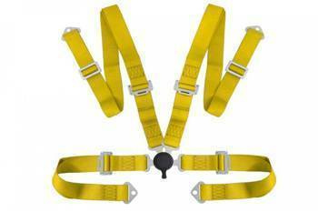 Racing seat belts 4p 2" Yellow - Quick