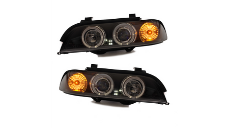 Headlights Halogen Black suitable for BMW 5 (E39) Sedan Touring 1995-2003