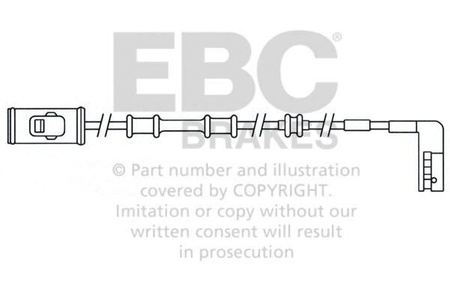 EFA114 - Czujnik zużycia klocków hamulcowych EBC Brakes OPEL | Vectra | VAUXHALL | Vectra