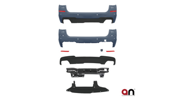 Bumper BMW 5 F11 Rear with Diffuser