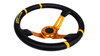 Kierownica Pro 350mm offset:80mm Skóra Black