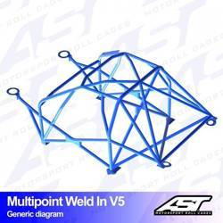 Roll Cage FORD Escort (Mk3/Mk4) 3-doors Coupe MULTIPOINT WELD IN V5
