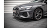 Splitter Audi A3 8Y S-Line Front Pro v.1 + flaps Black