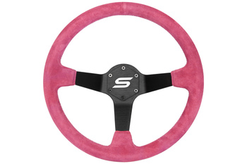 Steering wheel SLIDE 350mm offset:90mm Suede Pink