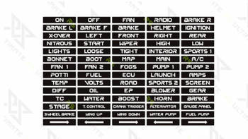 Switches marking stickers set White / Black
