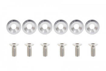 Śrubki, podkładki ozdobne M8x1.25 15mm JDM Silver