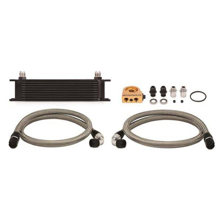 Mishimoto Oil Cooler Kit Universal Thermostatic 10 Row Black