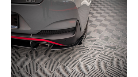 Splitter Hyundai I30 Fastback N-Line III Facelift Tył Boczne Street Pro Black + Gloss Flaps