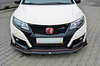 FRONT SPLITTER v.2 HONDA CIVIC IX TYPE R - Gloss Black
