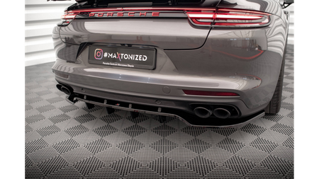 Splitter Porsche Panamera Turbo S E-Hybrid Panamera E-Hybrid Rear Central with Diffuser Gloss Black