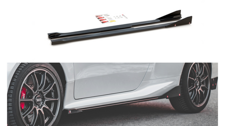 Diffuser Toyota GR Yaris IV Side Skirts v.2 Gloss Black + Flaps