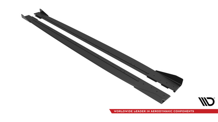 Diffuser Mercedes-Benz C C205 C43 Facelift Side Skirts Street Pro Black + Gloss Flaps