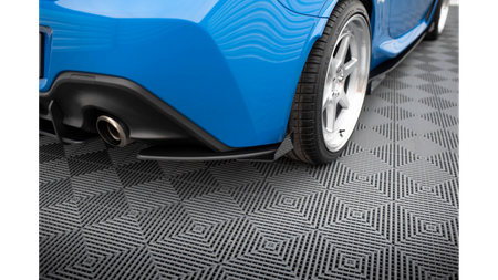 Splitter Toyota GR86 Rear Side Street Pro v.1 Black + Gloss Flaps
