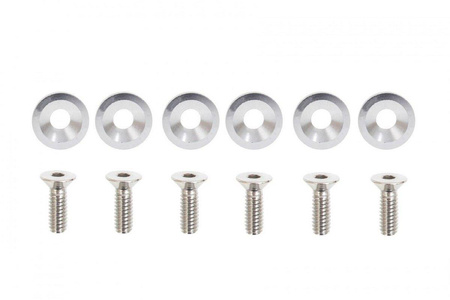 Decorative screws washers M8x1.25 15mm D1 Silver