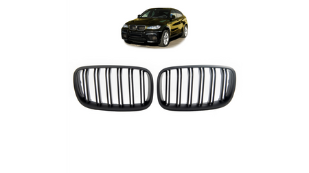 Grill BMW X6 E71 E72 X5 E70 Dual Line Matt Black