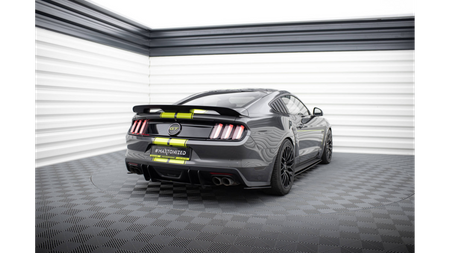 Splitter Ford Mustang VI GT Rear Side Street Pro Black