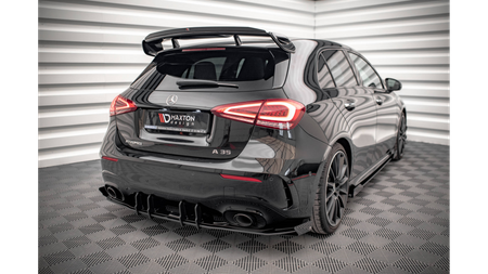 Dokładka Mercedes-Benz A35 AMG Aero Pack W177 Zderzak Tył Black + Gloss Flaps