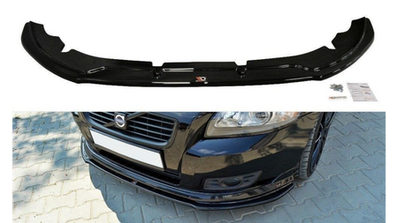 Splitter Volvo V50F R-Design Front v.1 Gloss Black