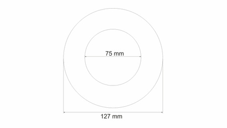 The muffler cap round 75mm 127mm