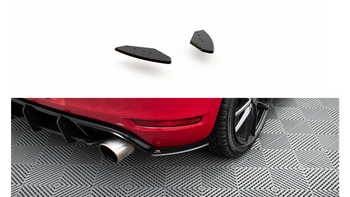 Splitter Volkswagen Golf VI GTI Rear Side Racing Durability Black-Red