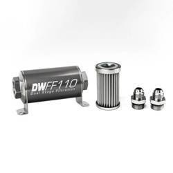 DeatschWerks Universal in-line fuel filter 5 micron AN8 110mm
