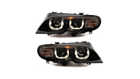 Lights BMW 3 E46 Facelift Front Black